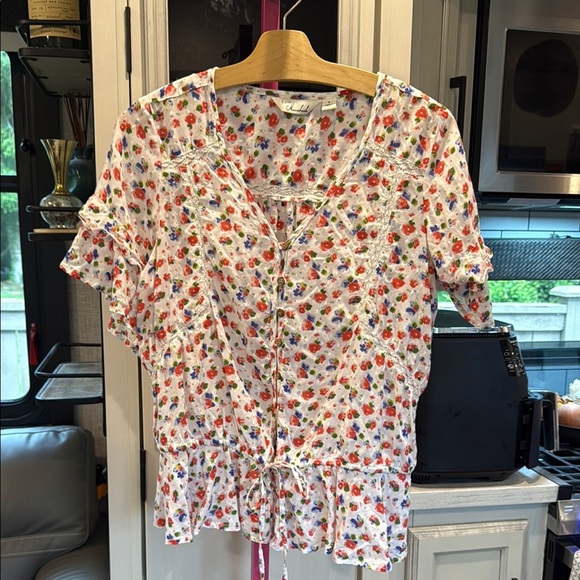 Cafe Marrahcoh Floral Button-Up Blouse - Picture 1 of 9